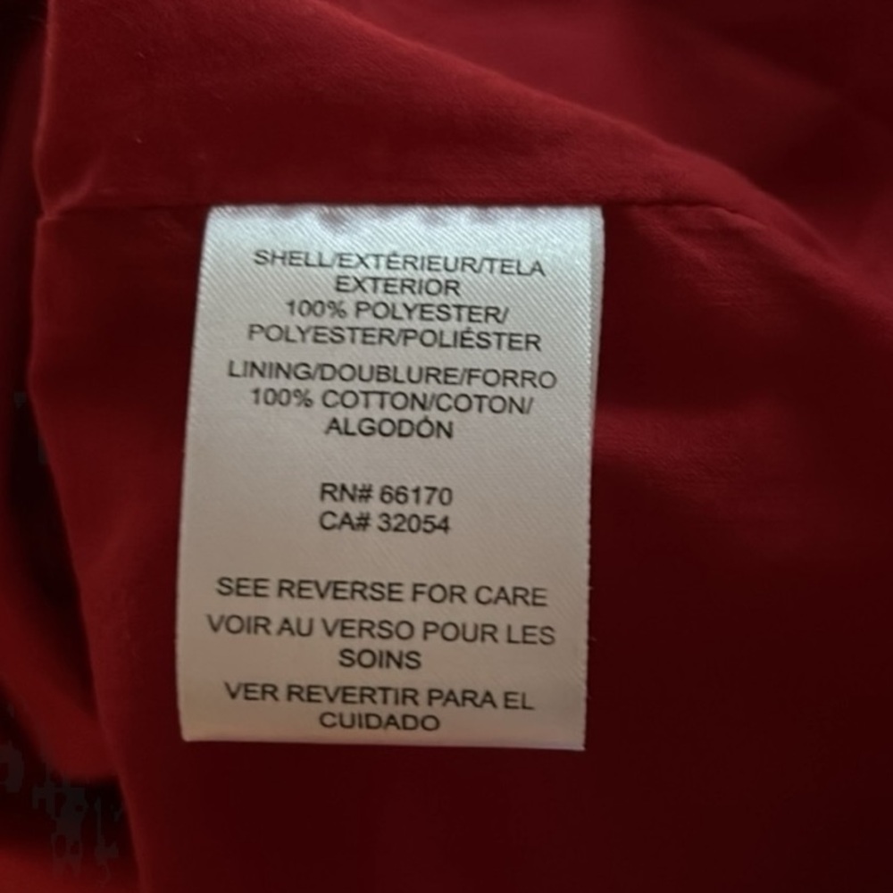 NWOT Anthropologie Dhruv Kapoor Red Smocked Bodice Tiered Midi Dress Size L - Picture 9 of 12